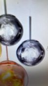Lava Glass Shade Hanging Light Drop Pendant Lamp - 220V-240V Silver 20cm