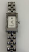 Givency Asparas Ladies Pearl Face Watch with Diamond Style Casing