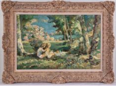 Baron Michael D'Aguilar (1924-2011) Original Oil Painting