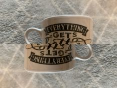 Large EVERYTHING GETS BETTER WITH COFFEE Mug