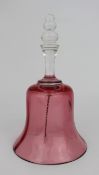 Vintage Cranberry Glass Bell
