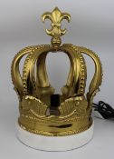 Coronet Gilt Metal & Marble Table Lamp
