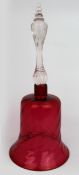Victorian Cranberry Glass Smoke Bell