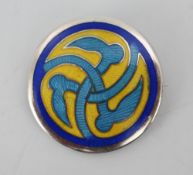 Silver & Enamel Mid 20th c. Derby & Co. Brooch