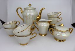 Czech Porcelain Lustre Gilt Tea Service
