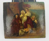 Antique Miniature Oil on Card