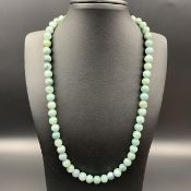TU-TU-18, Elegant Natural Jade Beads Necklace From Burma.