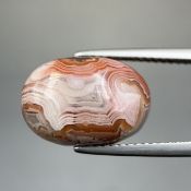 6.65Cts Brilliant Natural Rare Mexican Crazy Lace Agate Cabochon. MKT-5