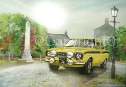 Ford Escort 1970's Mexico MK1 Nostalgic British Car Metal Wall Art