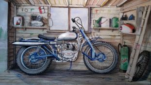 Greeves Scottish Six Day Trial Bike Nostalgic Large Metal Wall Art