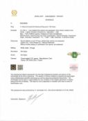 Certified 2.30 Total Carat Weight Natural Emerald and Diamonds 18K White Gold Ring