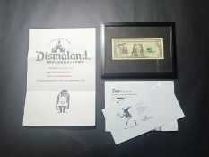 Banksy Dismaland 2015 Weston-Super-Mare Real Dollar Framed Ticket +