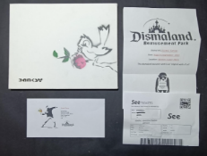 Banksy Dismaland 2015 Weston-Super-Mare Canvas Free Art Framed Ticket +