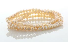 36 inch Baroque Shaped Freshwater Cultured 5.0 - 6.0mm Pearl Necklace