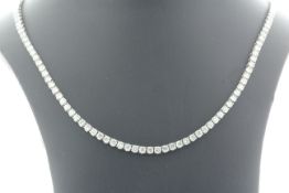 18ct White Gold Tennis Diamond Collarate 18