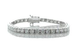 18ct White Gold Tennis Diamond Bracelet 8.65 Carats