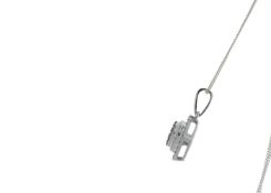 9ct White Gold Diamond Pendant 0.15 Carats