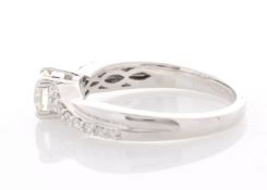18ct White Gold Fancy Claw Set Diamond Ring 0.70 Carats