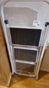 Box of 4,Vogue 12592 Folding Step Stool 3 Tread Steel Heavy Duty Foldable Ladder, 1150 X 460 X 30...