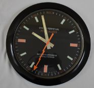 34 cm Black Body Black Dial Clock