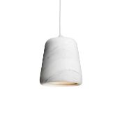 New Works Material E14 Led Pendant, White Marble