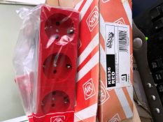 5 X MK K5836 Red 16A Sockets Euro