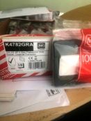 5 X MK 2 Way Plateswitch Wide Rocker Graphite K4782GRA