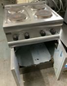 Lincat Electric 4 Hob Unit & Cupboard