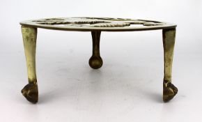 Vintage Brass Lion Form Trivet Stand