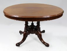 Victorian Mahogany Oval Tilt Top Table