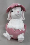 Hand Painted Decorative Easter Bunny in Egg
