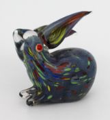 Vintage Glass Rabbit Sculpture