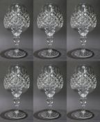 Set of 6 Tudor Crystal 