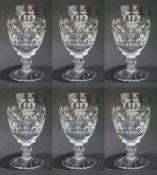 Set of 6 Tudor Crystal 