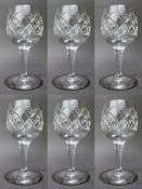 Set of 6 Tudor Bosworth Crystal Glasses