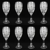 Set of 8 Tudor Crystal 