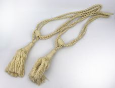 Vintage Cream Curtain Tie Backs