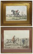 Pair of Antique Hunting Prints