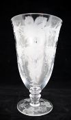 Vintage Etched Vine & Grape Celery Vase