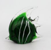Vintage Glass Angel Fish Sculpture
