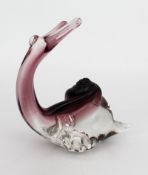 Vintage Glass Snail Sculpture