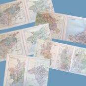 Collection of 20 Antique Coloured Victorian Maps By JHF Brabner.
