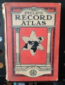 Philips Vintage 1928 Record Atlas 70 Coloured Detailed World Maps.