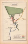 Belfast Donegal Quay Queens Bridge Ireland Antique Railway Diagram-122.