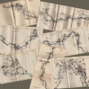 Salters Guide To The Thames Complete Set 7 Antique George V Maps.