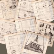 Collection 8 Rare 1799 Antique Copper Diagrams Astronomy Chemistry Etc.