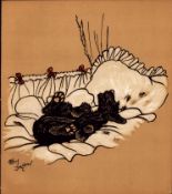 Cecil Aldin “Rough & Tumble” Scotch Terriers Antique Colour Illustration-19.