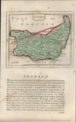 County Suffolk Antique c1783 F Grose Copper Coloured George III Map