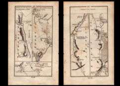 Ireland Rare Antique 1777 Map Road From Dublin To Tralee & Dingle.