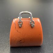 84.20 Cts Brilliant Natural Red Jasper Purse Shape. RJM-7